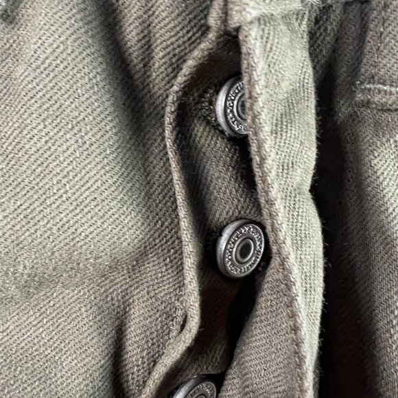 Gustin Jeans Men 28x32* 567 Slim Straight Army Green Faded Selvedge Denim Tag 31 - Picture 5 of 16